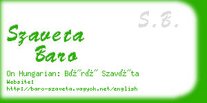 szaveta baro business card